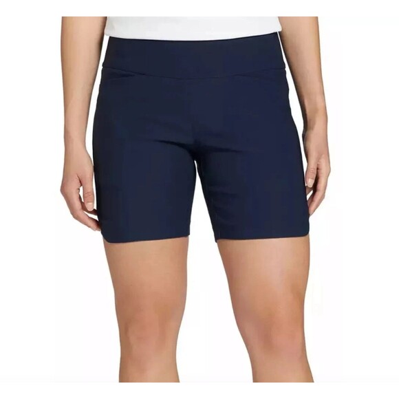 C250 Walter Hagen Women’s 7" Tummy Control Pull-On Golf Shorts Dark Navy M NWT - Picture 1 of 2
